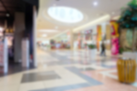 defocusing, people in the shopping mallの写真素材