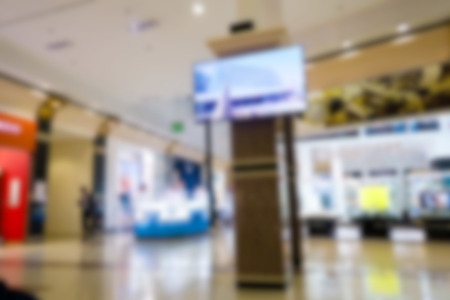 defocusing, people in the shopping mallの写真素材