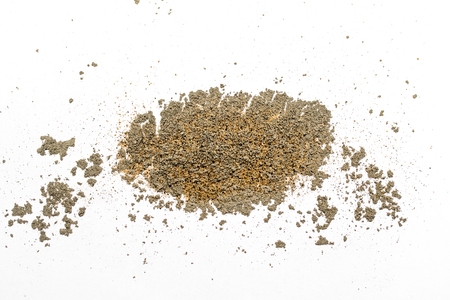 sand cement powder on white backgroundの写真素材