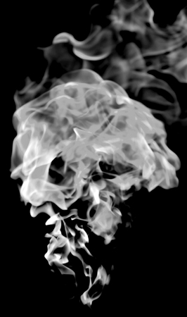 white smoke on a black backgroundの写真素材