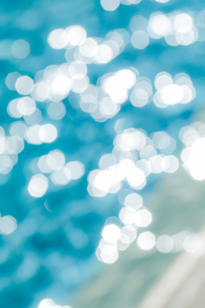 bokeh on blue backgroundの写真素材