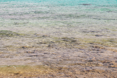 stony shore sea water cleanの写真素材