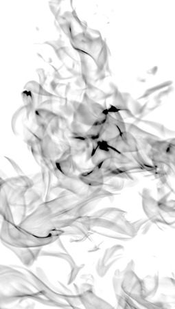 black smoke on white background, abstractionの写真素材