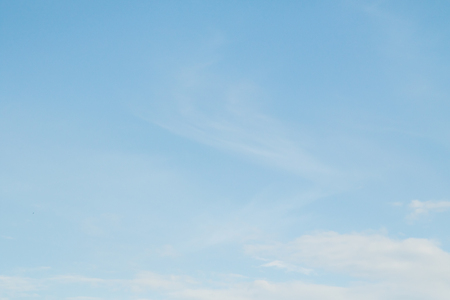 white clouds on blue clear skyの写真素材