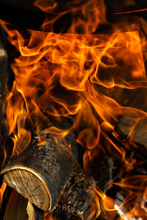 firewood close-up fireの写真素材