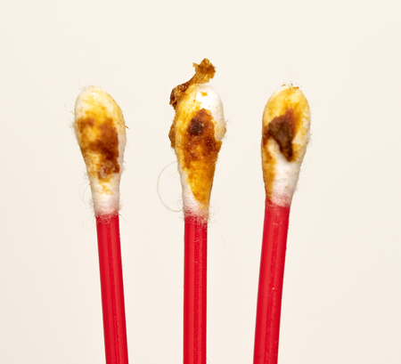 sticks for the ears dirtyの写真素材