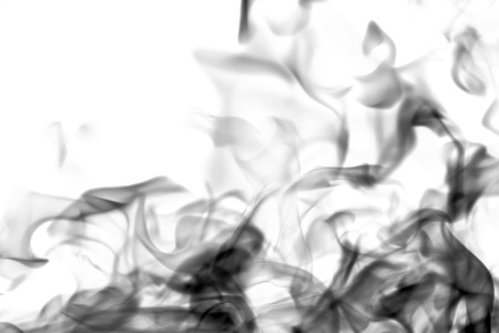 black smoke on white backgroundの写真素材