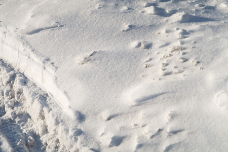 snow on the ground drifts traces winter background