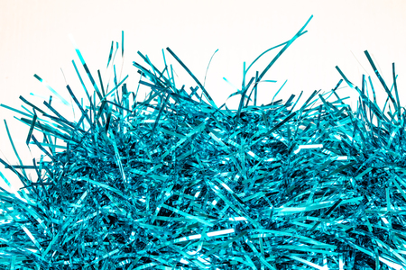 colorful tinsel close up background textureの写真素材