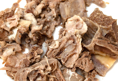 boiled beef meat closeup pieces of food, background