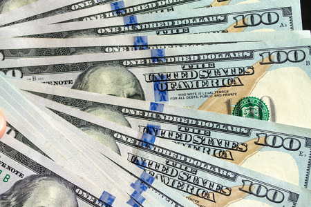 money 100 dollar bills as a background, business
