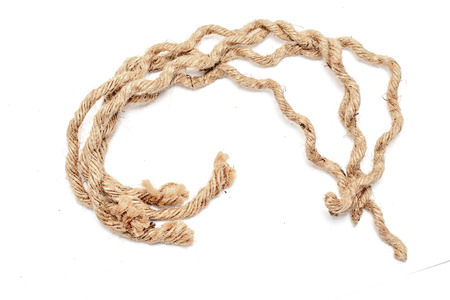 Rope isolated on white backgroundの写真素材