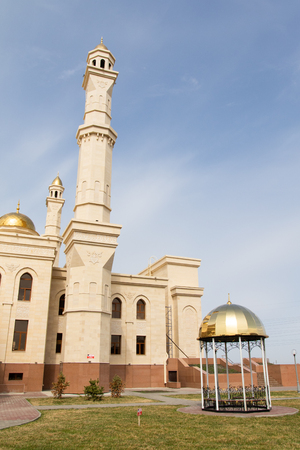 Petropavlovsk, Kazakhstan - May 6, 2019: Muslim mosque, golden domes.のeditorial素材