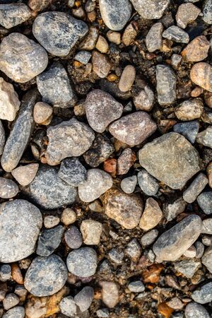 Round sea pebbles background.の写真素材