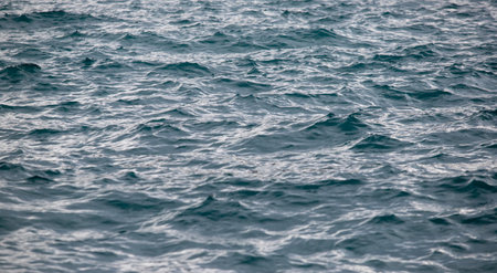 Bubbling sea water, waves on the sea.