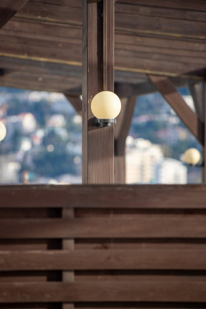 City lighting lamps on the street during the daytime.の写真素材