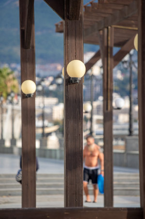 City lighting lamps on the street during the daytime.の写真素材