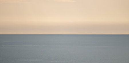 View of the sea and coastal parkの写真素材