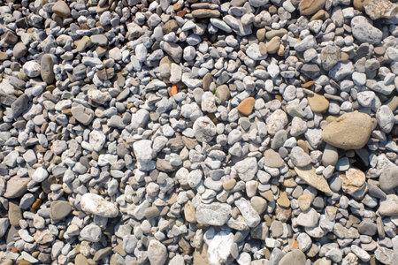 Round sea pebbles, background texture.