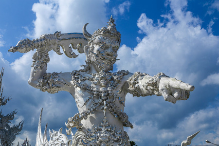 Giant in Wat Rong Khunの写真素材
