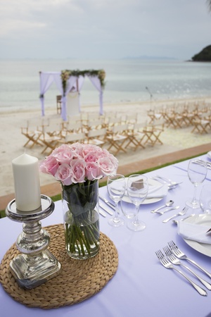 wedding settingの写真素材