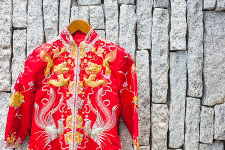 wedding chinese dressの写真素材