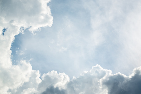 White clouds in blue skyの写真素材