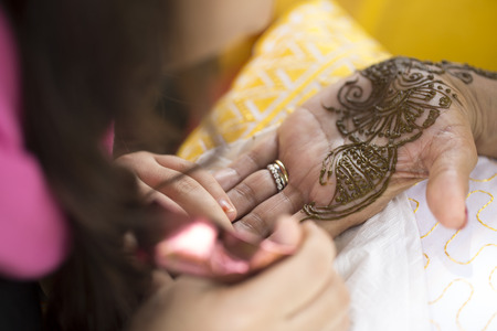 Henna handsの写真素材