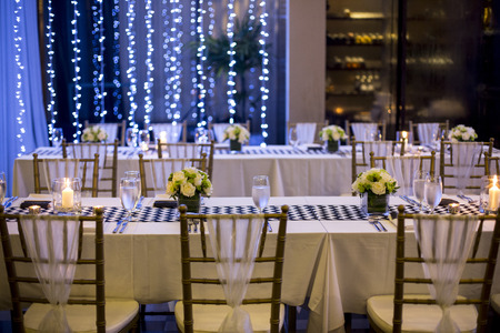 Table setting for an wedding reception or an eventの写真素材