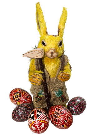 Easter rabbit   eggsの写真素材