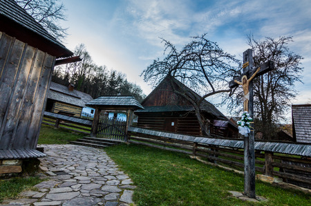 Photo was taken in Open air Museum in Spa resort Bardejovske Kupele, Slovakia. のeditorial素材