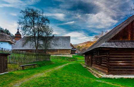 Photo Old village was taken in open air museum Bardejov SPA, Slovakia.のeditorial素材