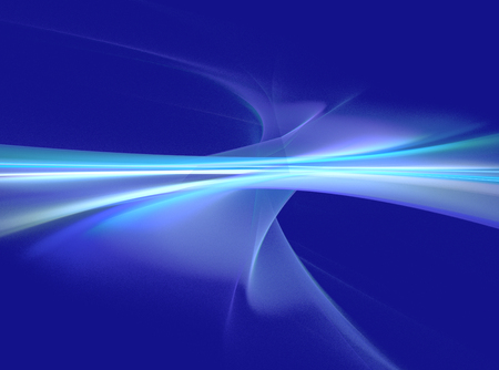 Abstract dark blue background with turquoise horizontal line in the center, wave texture, fractalの写真素材