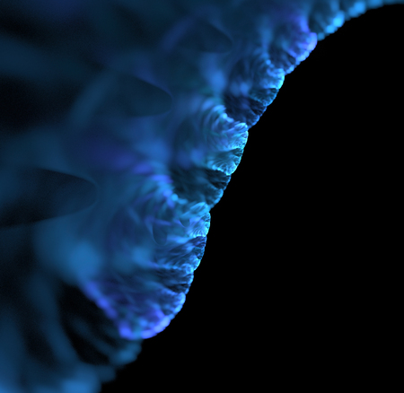 Abstract black background with blue colored ice edge texture, suitable for Christmas greeting,...