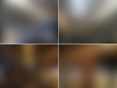 Set of abstract brown and grey backgrounds with blurred texture, 4x3, in vectorのイラスト素材