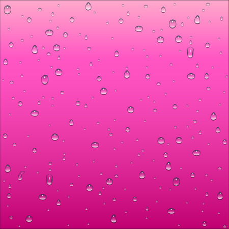 Abstract pink and rose gradient background with clear water drops texture, vector illustrationのイラスト素材