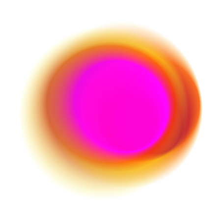  Pink gradient rings isolated on white background. Red blurred blot pattern. Orange radial spot with round yellow colored vector texture. のイラスト素材