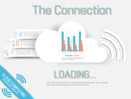 CLOUD COMPUTING TEMPLATE WEBSITEのイラスト素材