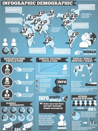 INFOGRAPHIC DEMOGRAPHIC MODERN STYLE 6のイラスト素材