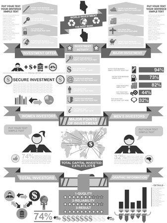 INFOGRAPHIC DEMOGRAPHICS BUSINESSのイラスト素材