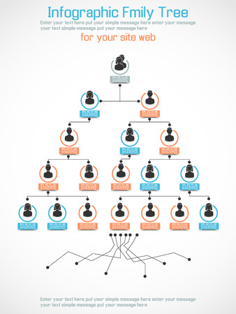 INFOGRAPHIC FAMILY TREEのイラスト素材