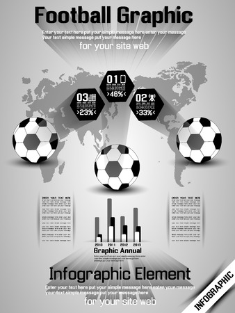 INFOGRAPHIC FOOTBALL 2 MODERN STYLEのイラスト素材