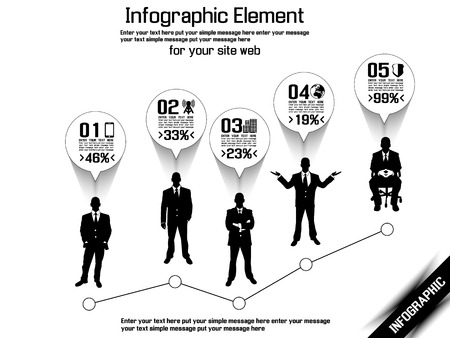 BUSINESS MAN MODERN INFOGRAPHIC のイラスト素材