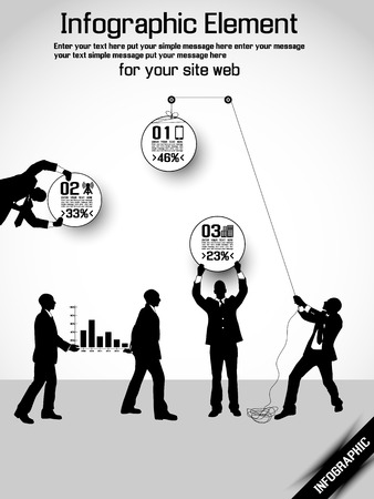 BUSINESS MAN MODERN INFOGRAPHICのイラスト素材