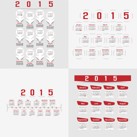 CALENDAR COLLECTION 2015のイラスト素材