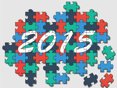 PUZZLE 2015 REDのイラスト素材