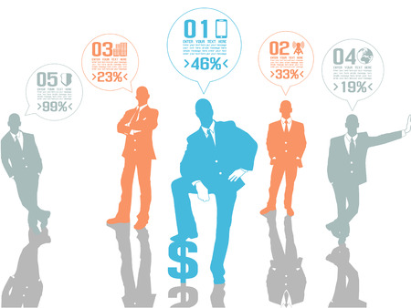BUSINESSMAN CONCEPT OPTIONS 2 ORANGEのイラスト素材