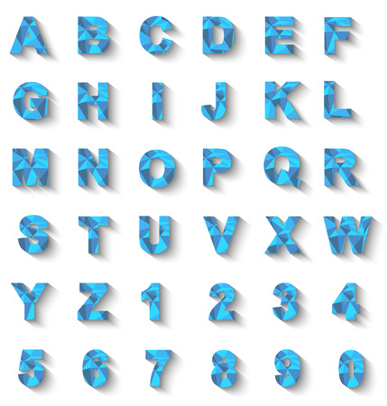 ALPHABET NEW MODERN STYLE BLUEのイラスト素材
