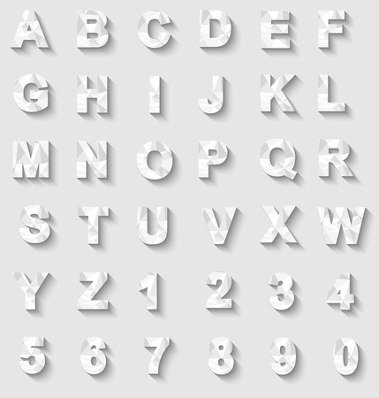 ALPHABET NEW MODERN STYLE WHITEのイラスト素材
