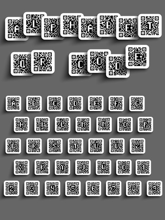 ALPHABET QR CODEのイラスト素材
